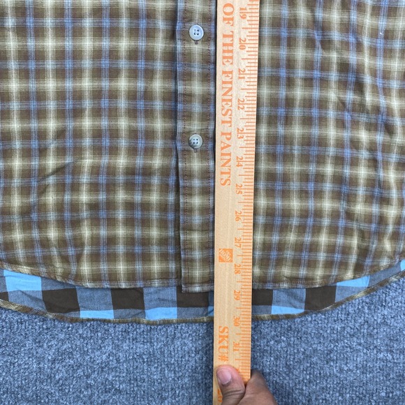Pendleton Mens Street Shirt L Brown Plaid Cotton Western Yoke Button Down L/S - Picture 6 of 8